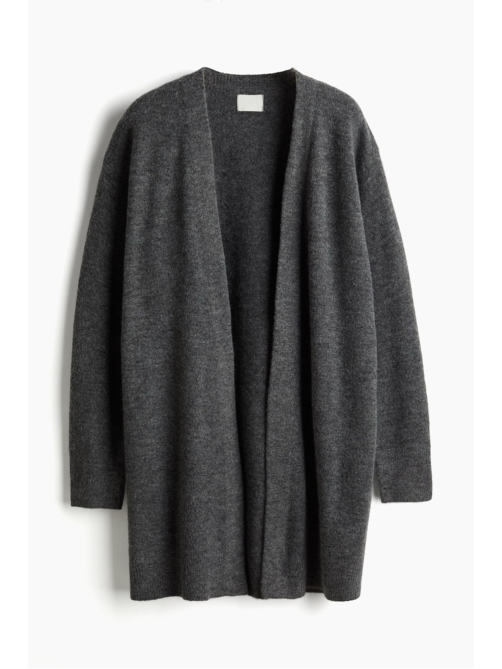 H&M Women’s Wool Blend Cozy Oversized Grey Longline Cardigan Sweater Size Medium